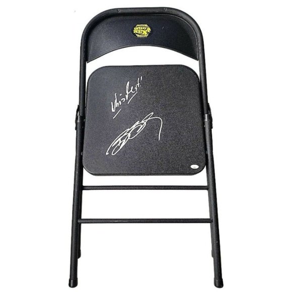 Bill Goldberg Signed Steel Wrestling Folding Chair Who's Next WWE JSA Autograph - Picture 1 of 8
